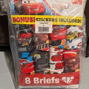Cars Boys Briefs Underwear - Multicolor 8 Count - Size 4